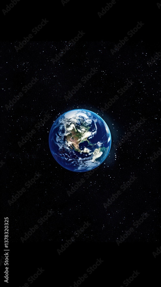 Obraz premium Earth in space earth background universe.
