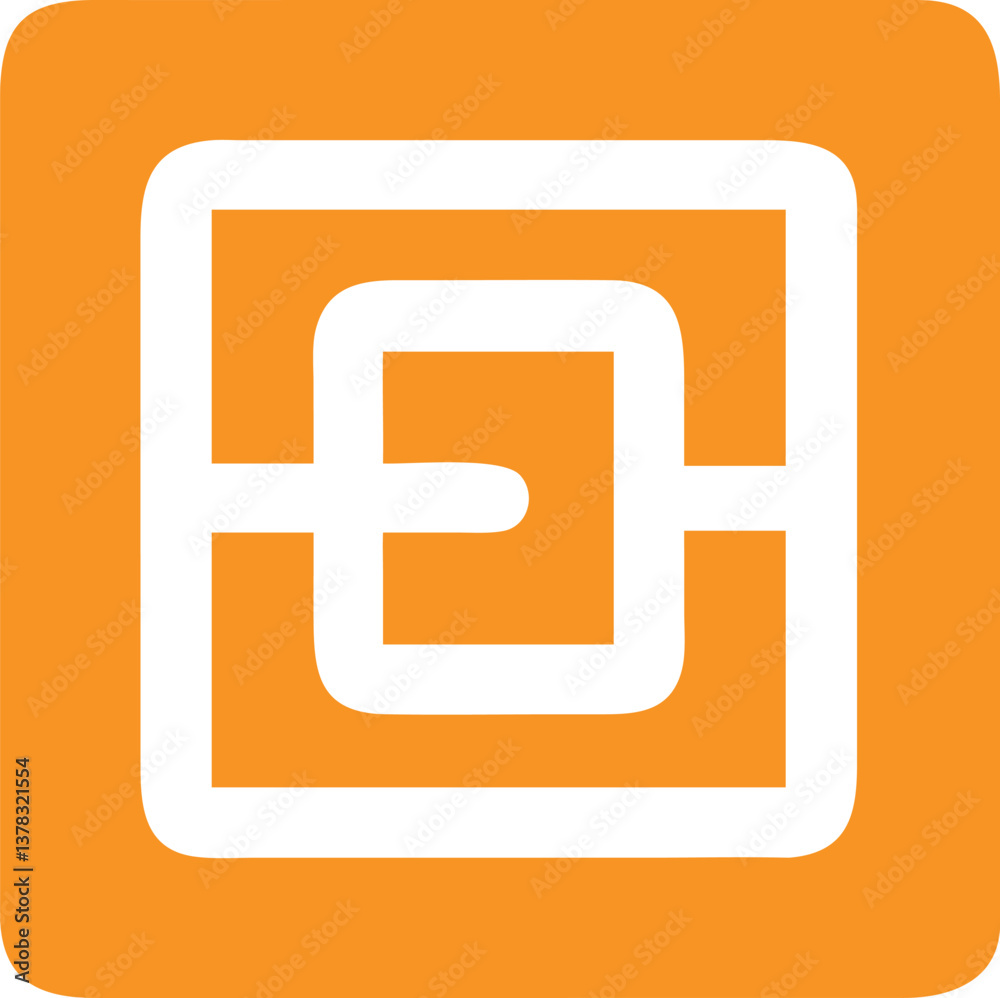 Obraz premium lp initial monogram logo with square style design