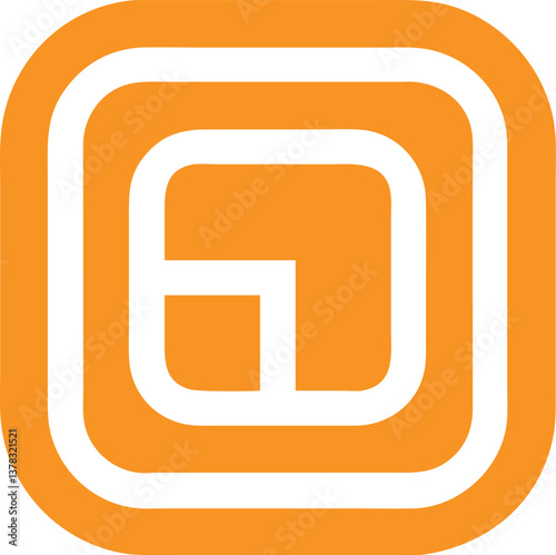 lp initial monogram logo with square style design