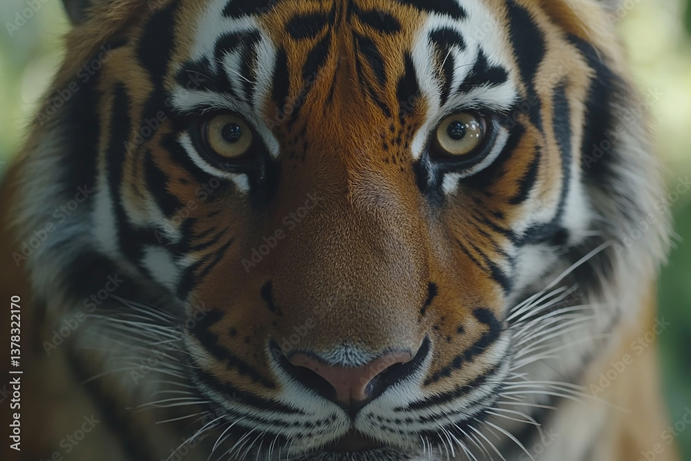 Naklejka premium Tiger close-up, fierce tiger,