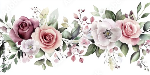 A captivating watercolor floral backdrop suitable for various joyful occasions.