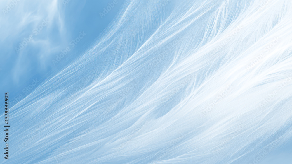 Fototapeta premium Soft Feather Dreamlike Clouds Furry Close-up Texture Photography 