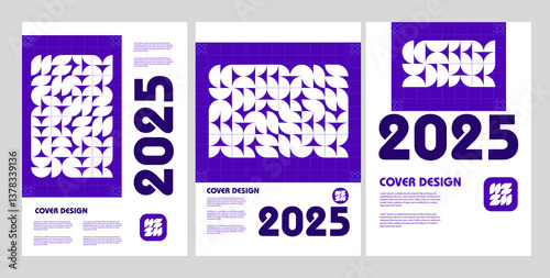 Cover design modern Bauhaus Style Blue color