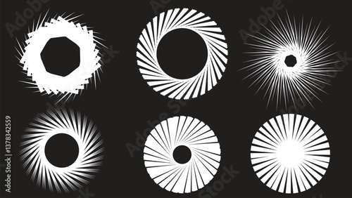Decorative Sun Discs with Hollow Ring Centers