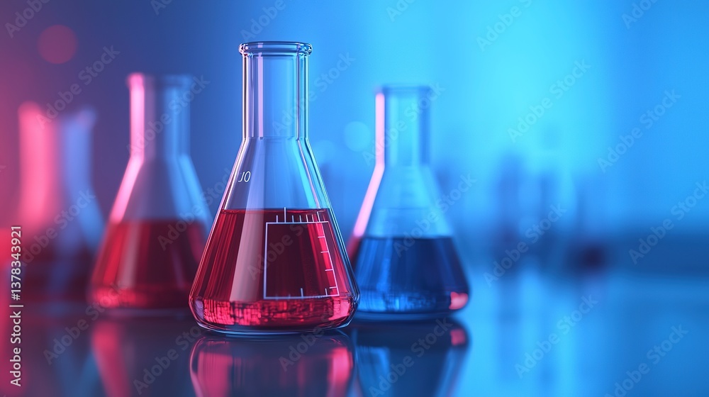 Scientific experiment with colorful chemical reactions in a laboratory environment gigapixel standard scale Scientific experiment with colorful chemical reactions in a laboratory environment gigapixel standard scale