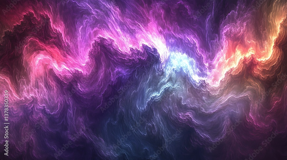 Obraz premium Colorful abstract artwork depicting swirling clouds and brilliant light