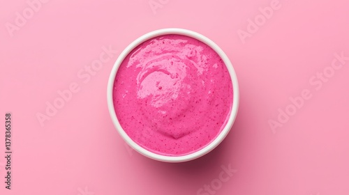 Pink Smoothie Bowl, Delicious and healthy pink smoothie bowl.