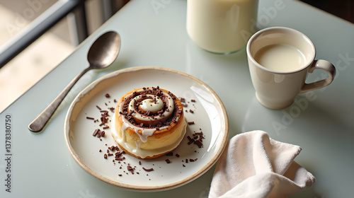 Wallpaper Mural Cinnamon Roll with Chocolate Shavings
 Torontodigital.ca