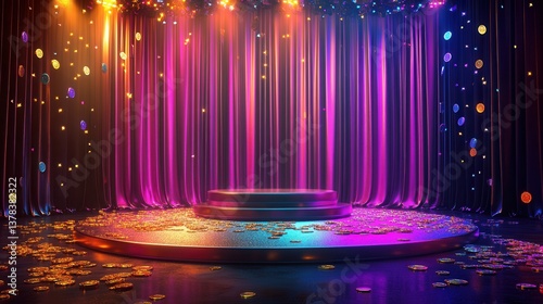 stage with spotlight
