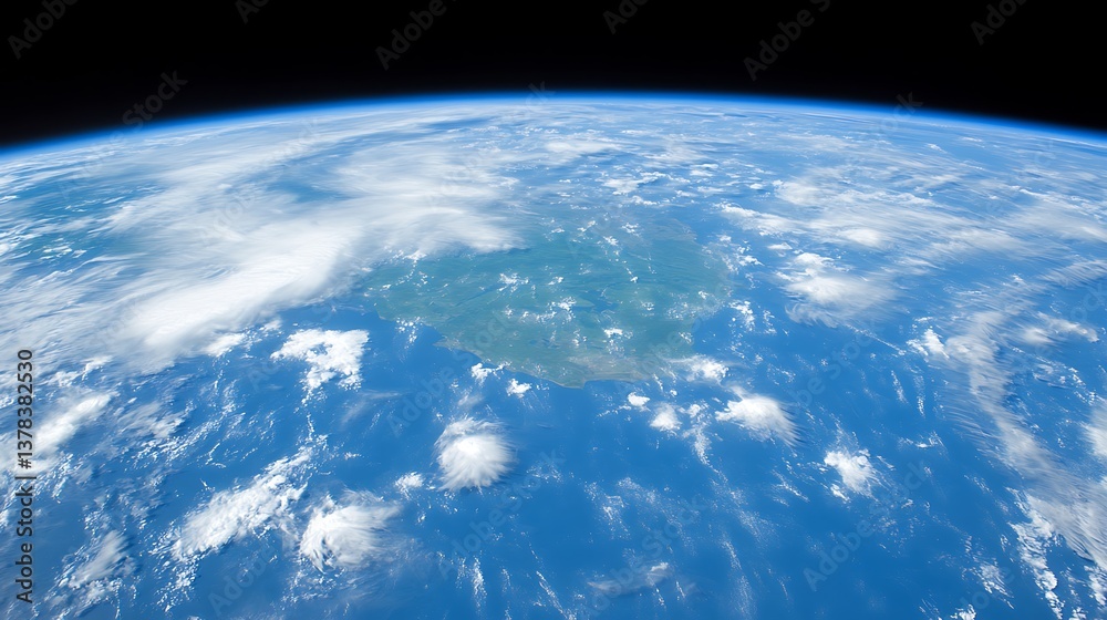 Obraz premium A stunning view of the earth from high in space