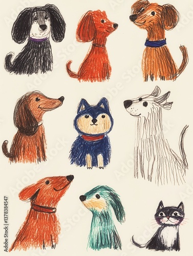 set of funny animals