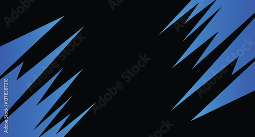 Abstract background with jagged gradient spikes pattern and with some copy space area