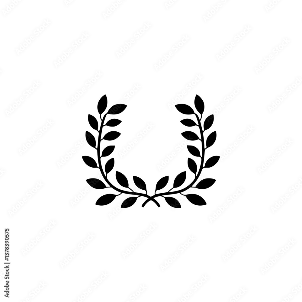 Minimalist Laurel Wreath Illustration: Success, Achievement, Award Minimalist Laurel Wreath Illustration: Success, Achievement, Award