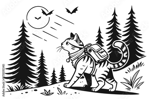 Adventure Cat Backpacking Feline's Quest