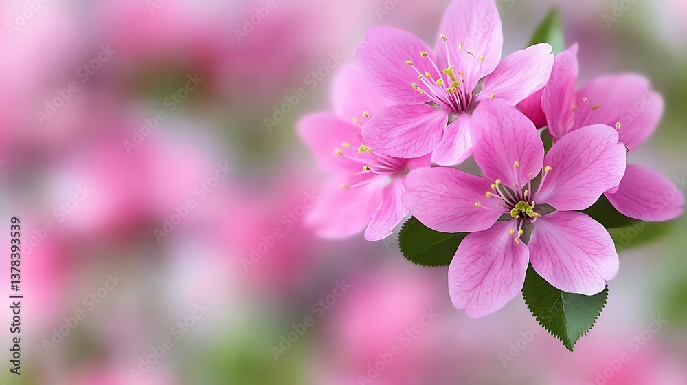 Beautiful pink flowers are displayed in a spring seasonal arrangement Beautiful pink flowers are displayed in a spring seasonal arrangement