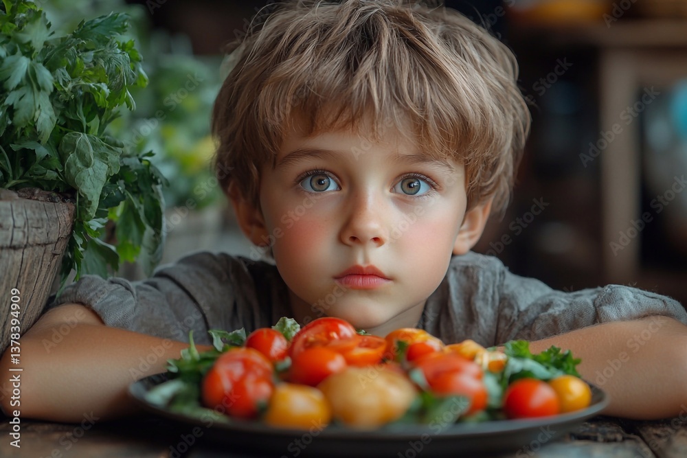 A child enjoying a delicious healthy breakfast. A child enjoying a delicious healthy breakfast.