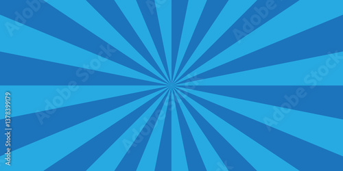 Abstract retro blue sunburst pattern colorful design. Vintage sunrays illustration swirl grunge backdrop line. sun beam vector banner design and comic burst gradient concept pattern.