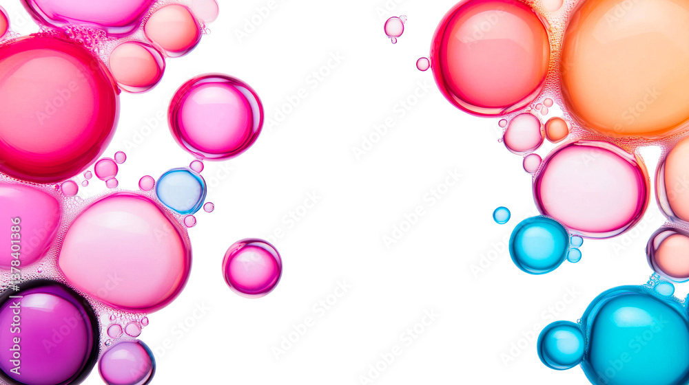 Colorful soap bubbles texture frame illustration, cut out transparent Colorful soap bubbles texture frame illustration, cut out transparent