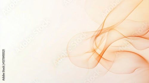 Abstract flowing orange waves minimalist background digital art calm environment aesthetic perspective creative concept for relaxation and inspiration
