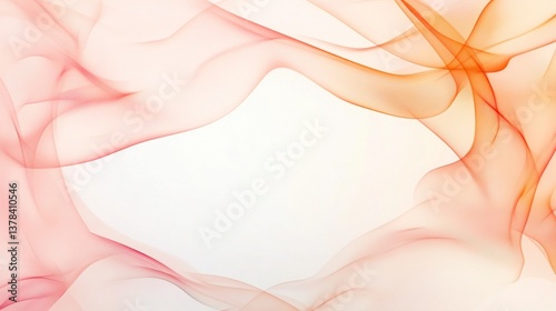 Flowing abstract waves in soft red and orange tones digital art visual design modern aesthetic unique perspective artistic concept