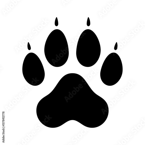 Lion Paw Print - Realistic and Stylized Animal Footprint Icon