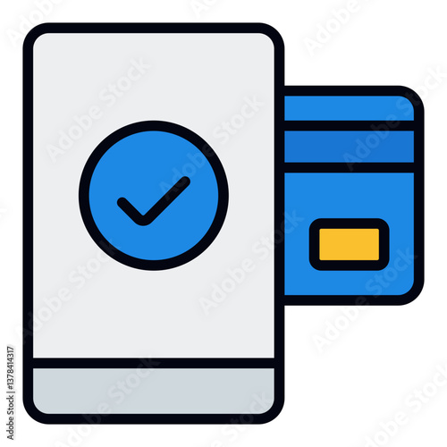Card Payment Icon. Credit and debit card transaction symbol. Secure cashless payment - stock vector