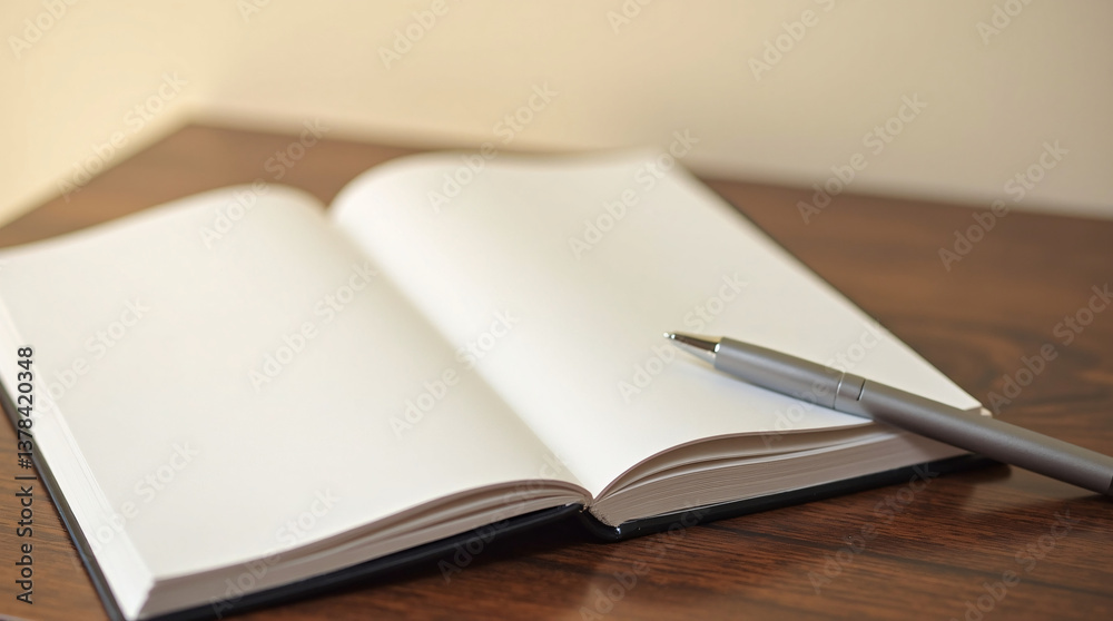 notebook and pen on wood notebook and pen on wood