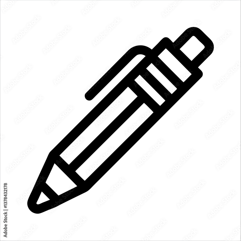 Simple black pen icon on a white background Simple black pen icon on a white background