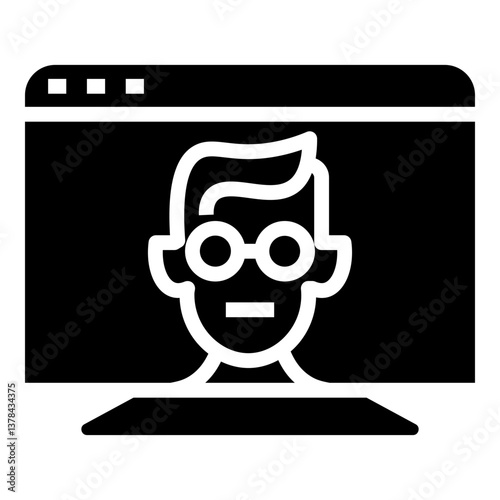 video conference vector icon