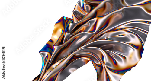 Shimmering iridescent fabri...