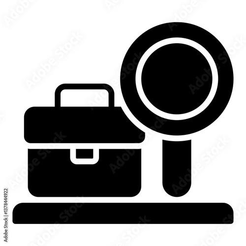 Job Fair Icon. Employment opportunity symbol. Career expo and professional networking - stock vector. Glyph Icon