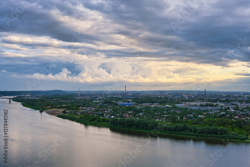 Evening landscape of the suburbs of Nizhny Novgorod