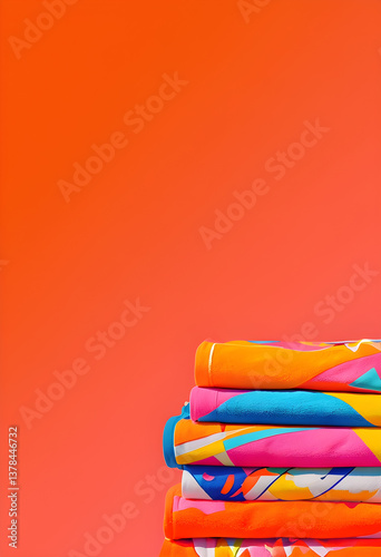 stack of colorful fabrics