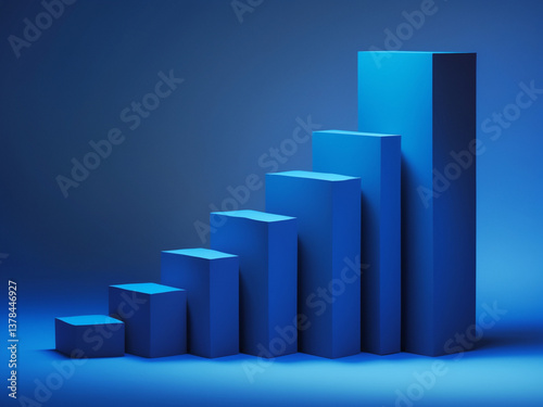 Free Download Abstract blue rectangles arranged diagonally, creating a modern geometric composition with a gradient background for depth and dimension. - GFXLoad