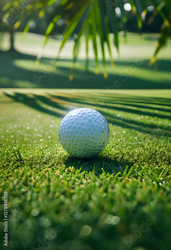 golf ball on green 