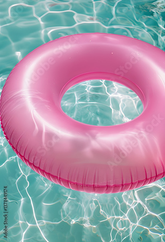 swimming pool pink floatie