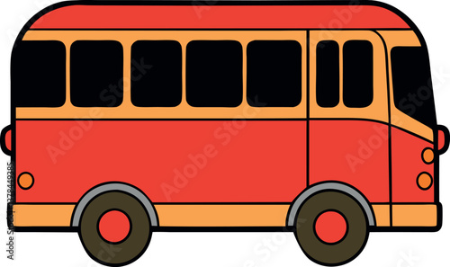 Red school bus vector