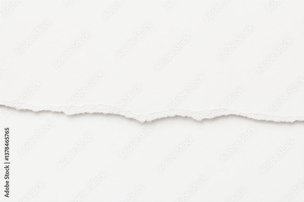 White Torn Paper Edge on White Background White Torn Paper Edge on White Background