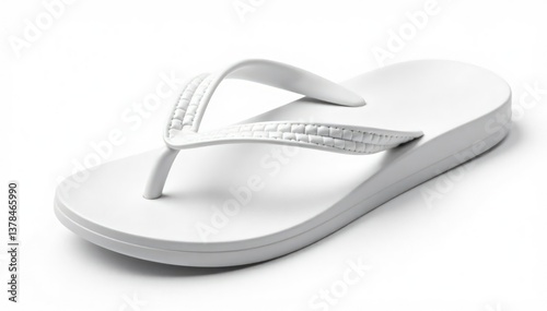Wallpaper Mural Single white flip-flop isolated on pure white background , flip flop isolated, product Torontodigital.ca