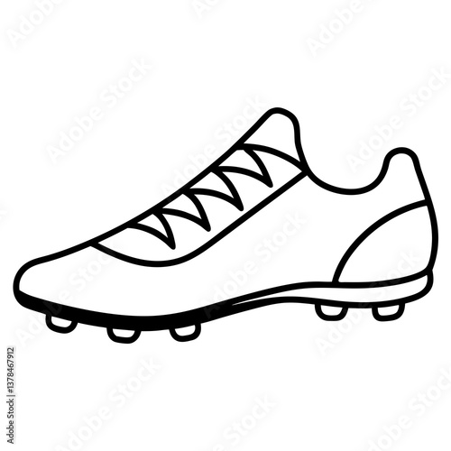 sports cleats  line art vector