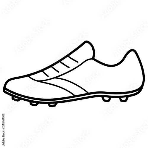 sports cleats  line art vector
