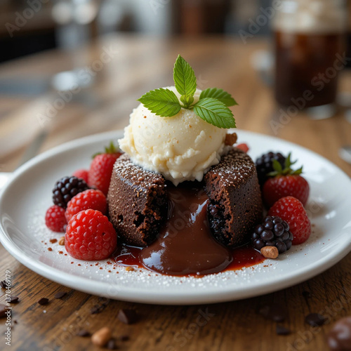 ice cream with berries