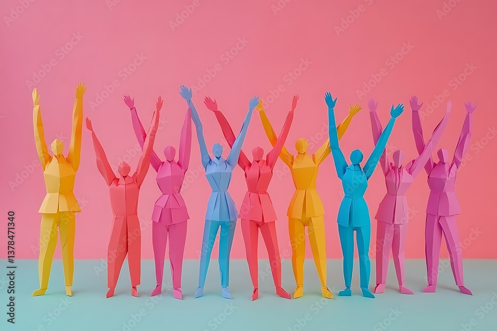 Colorful People Celebrating Success Together4 Colorful People Celebrating Success Together4