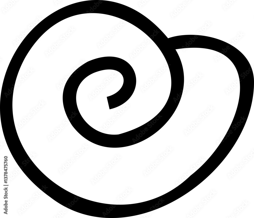 Sea shell hand drawing sketch simple illustration Sea shell hand drawing sketch simple illustration