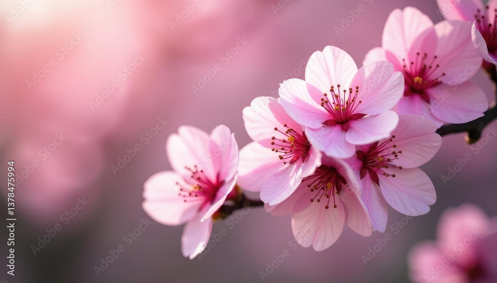 Delicate pink sakura blossoms in full bloom, repeating pattern , wallpaper, repeat Delicate pink sakura blossoms in full bloom, repeating pattern , wallpaper, repeat