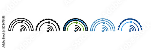 Data Transfer  Icon Set Multiple Style Collection