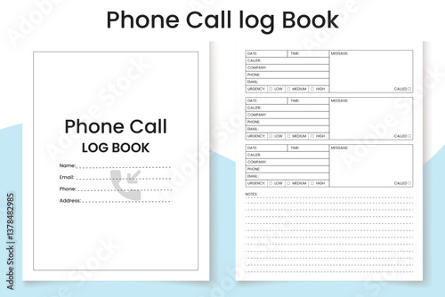 Phone Call log Book interior design
