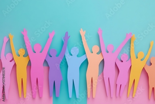 Colorful People Figures Celebrating Success Together2