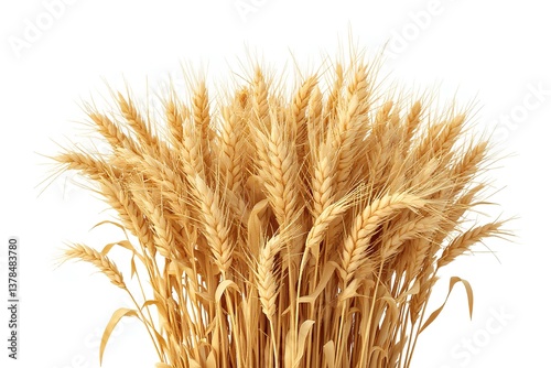Celebrating Baisakhi Day Golden Wheat Harvest Festival on White Backdrop