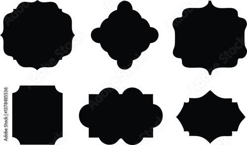 Elegant Black Silhouettes Assortment on Transparent Background Decoration Elements